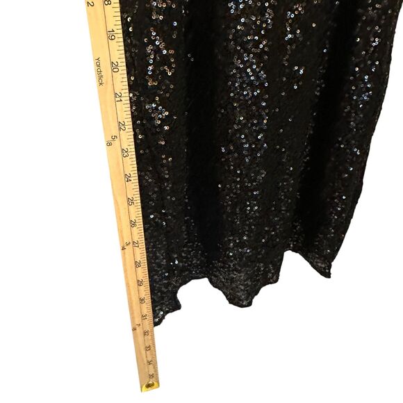 Popilush Black Sequin Shapewear Built-In Mini Dress XL - Adjustable Straps NWT - Picture 5 of 8